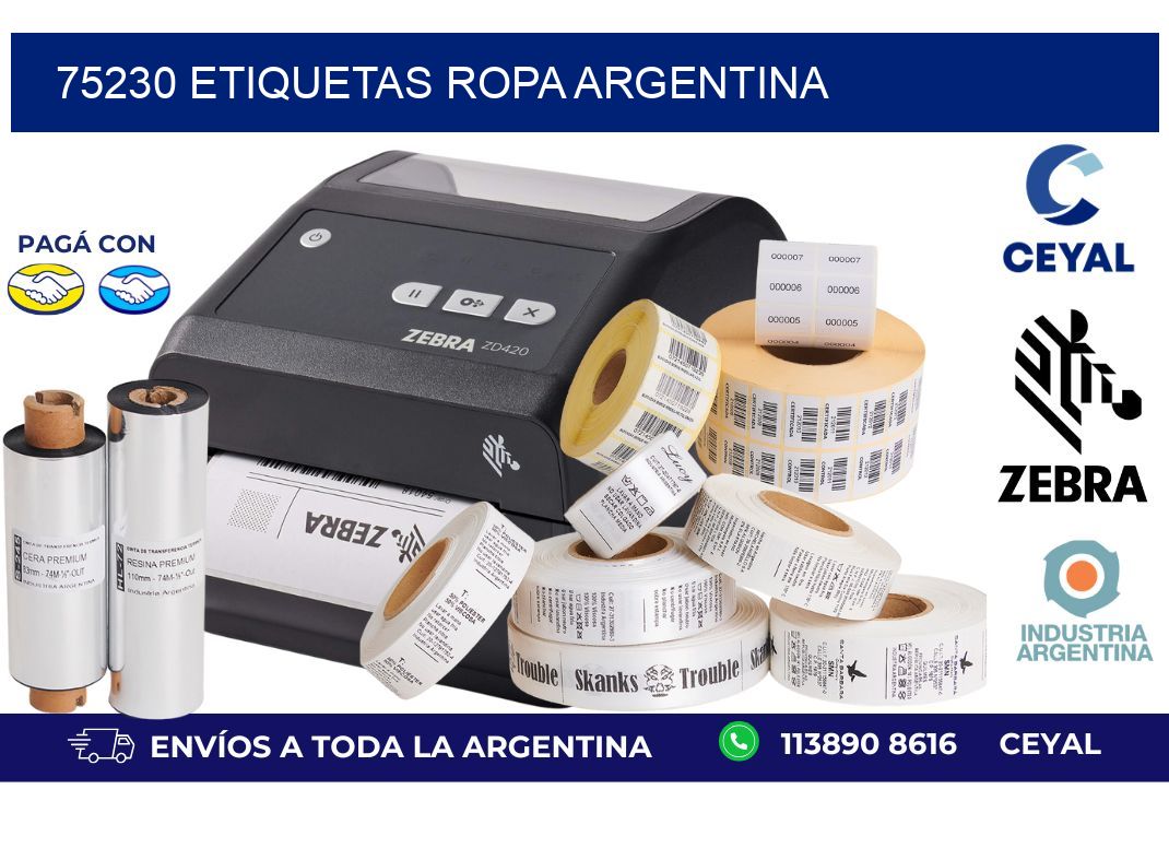 75230 ETIQUETAS ROPA ARGENTINA