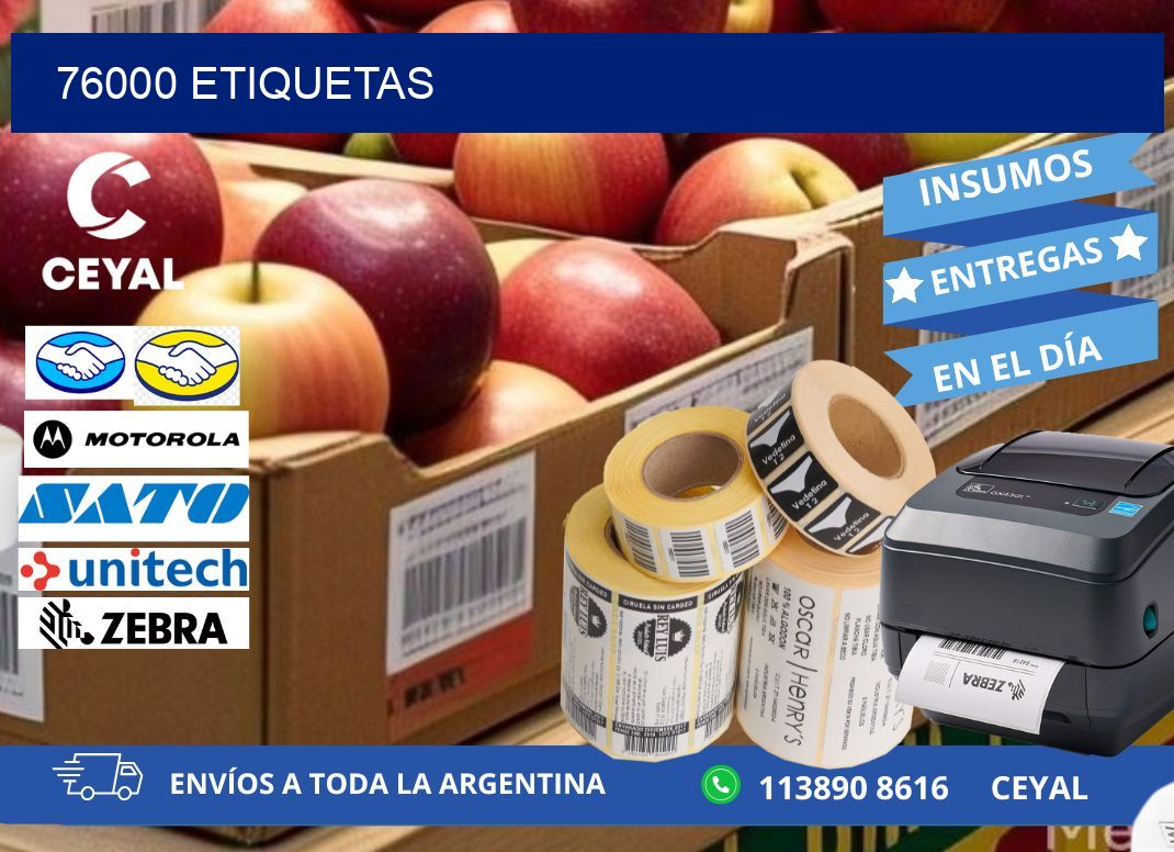 76000 ETIQUETAS