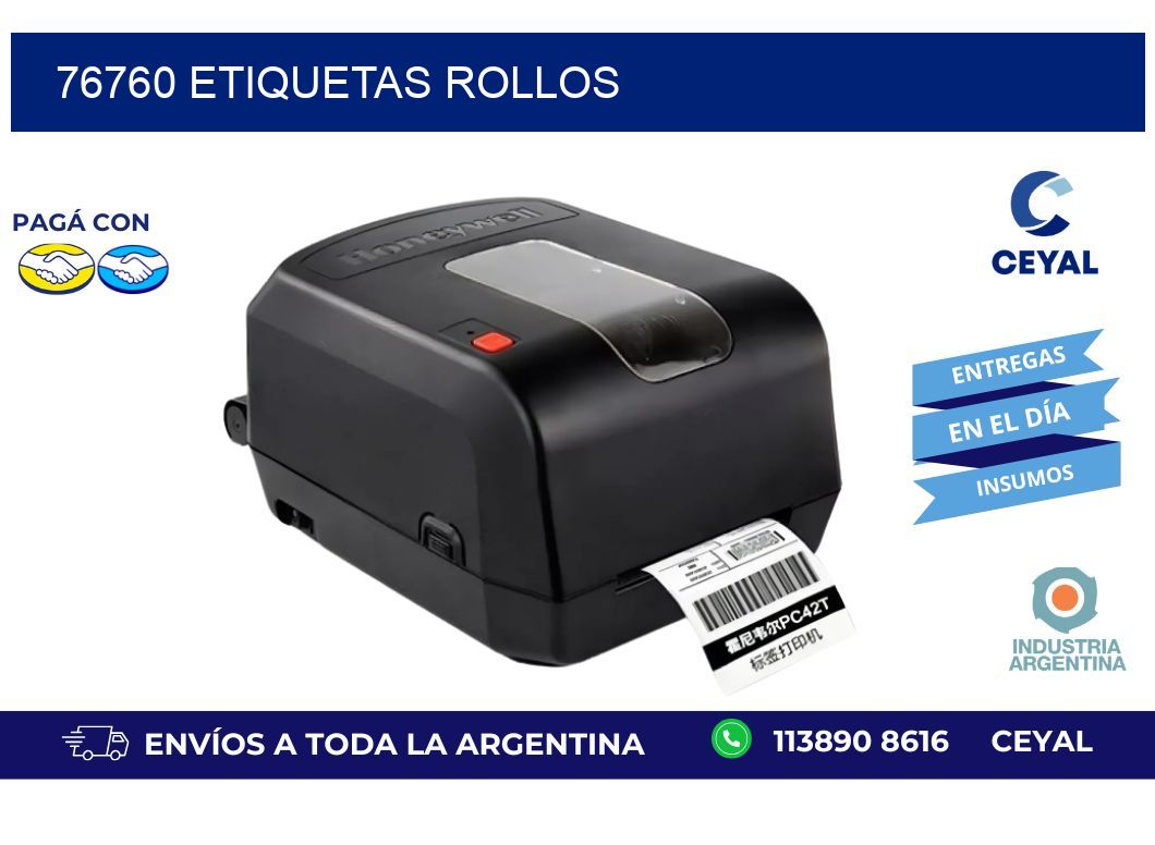 76760 ETIQUETAS ROLLOS