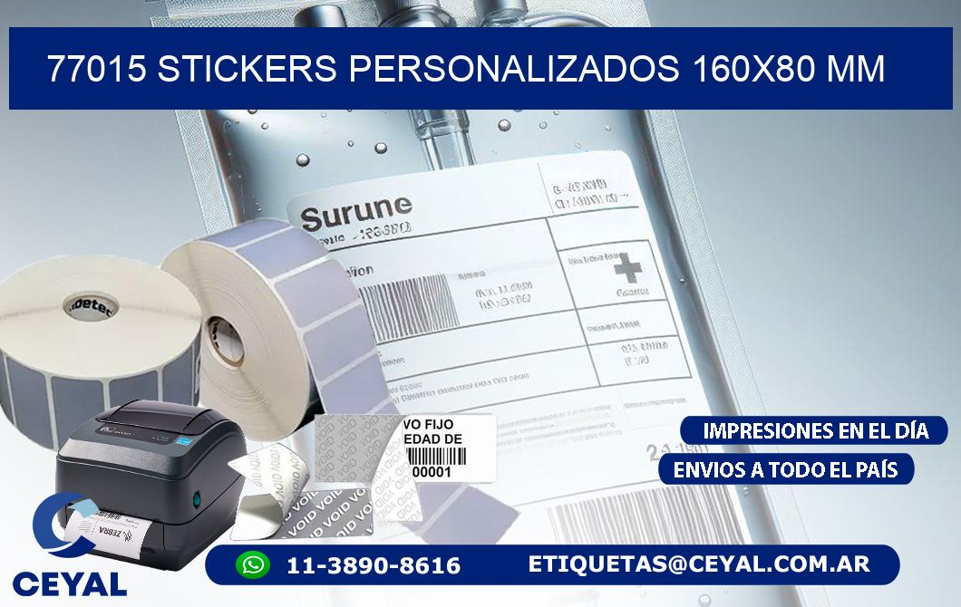 77015 STICKERS PERSONALIZADOS 160x80 mm