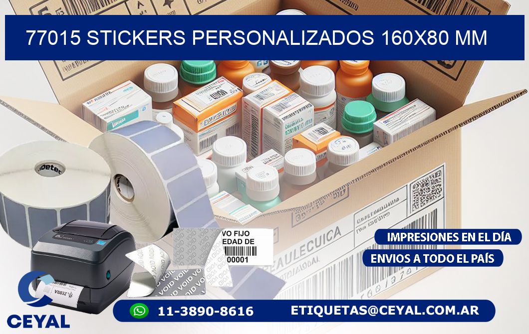 77015 STICKERS PERSONALIZADOS 160x80 mm