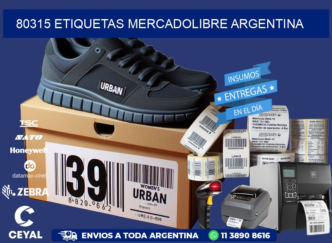 80315 ETIQUETAS MERCADOLIBRE ARGENTINA