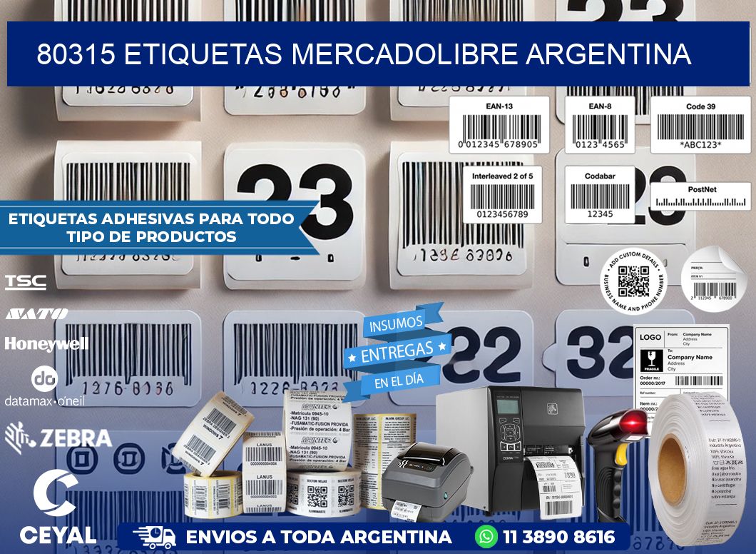 80315 ETIQUETAS MERCADOLIBRE ARGENTINA