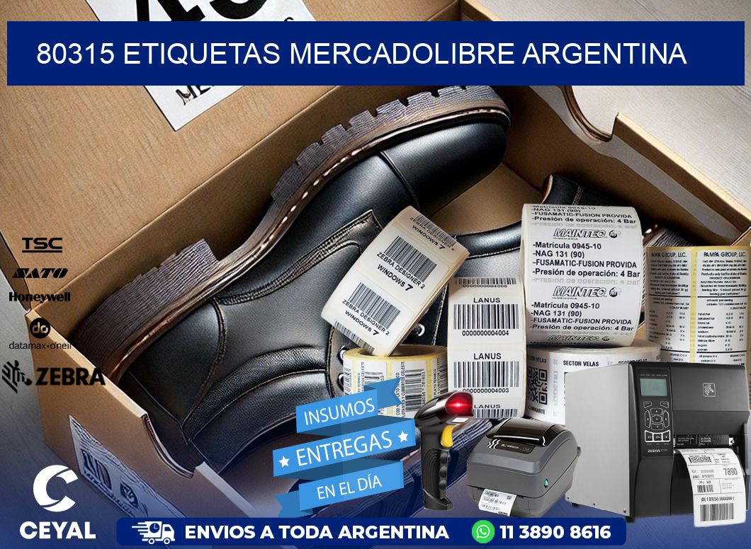 80315 ETIQUETAS MERCADOLIBRE ARGENTINA