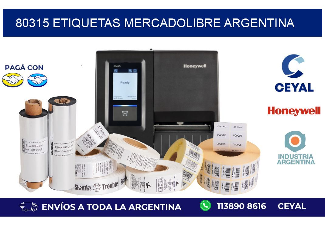 80315 ETIQUETAS MERCADOLIBRE ARGENTINA