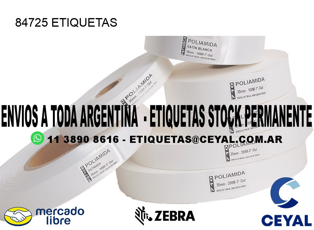 84725 ETIQUETAS