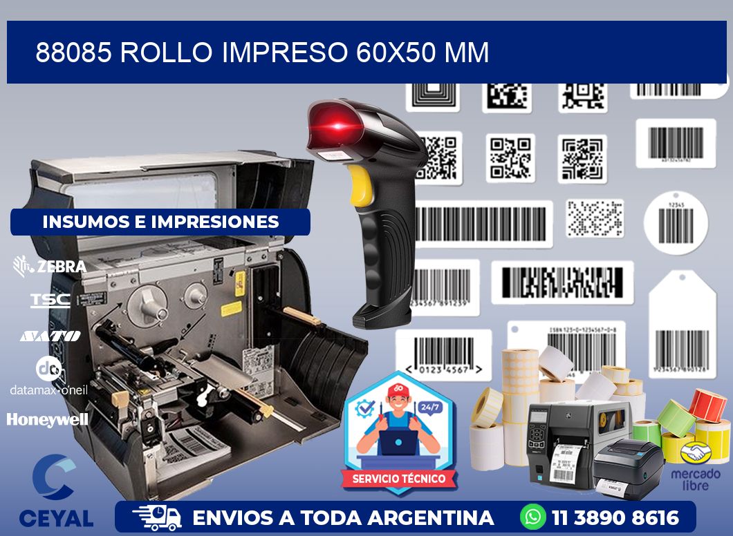 88085 ROLLO IMPRESO 60x50 mm