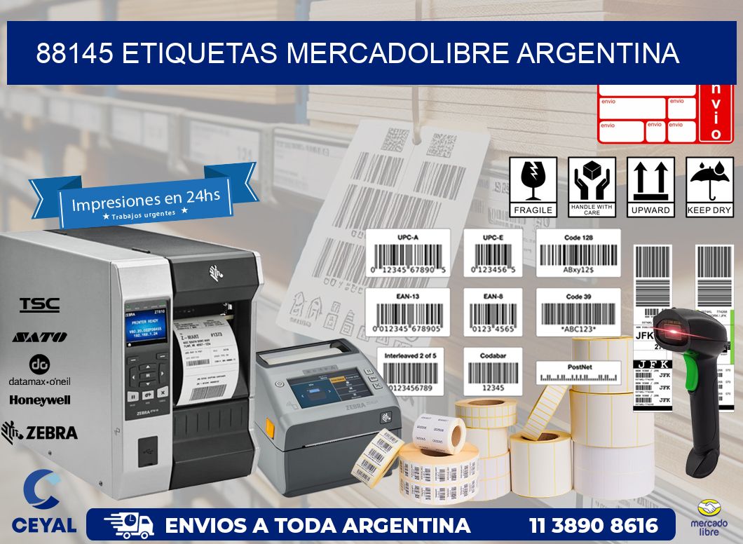 88145 ETIQUETAS MERCADOLIBRE ARGENTINA
