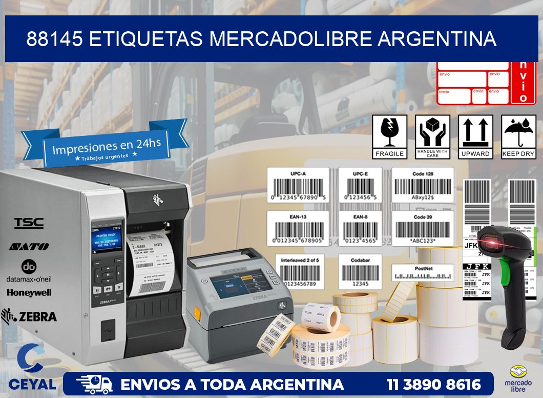 88145 ETIQUETAS MERCADOLIBRE ARGENTINA