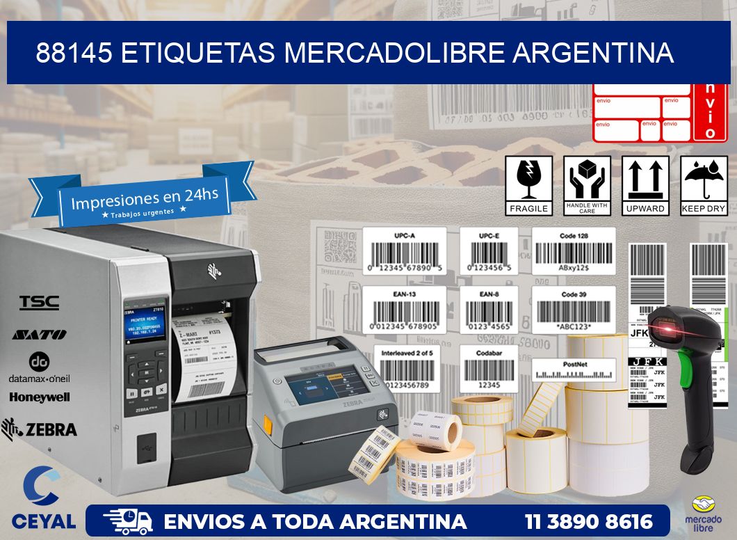 88145 ETIQUETAS MERCADOLIBRE ARGENTINA
