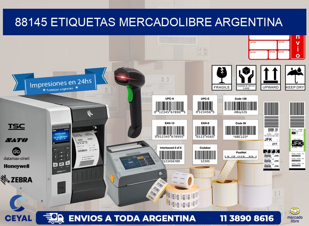 88145 ETIQUETAS MERCADOLIBRE ARGENTINA