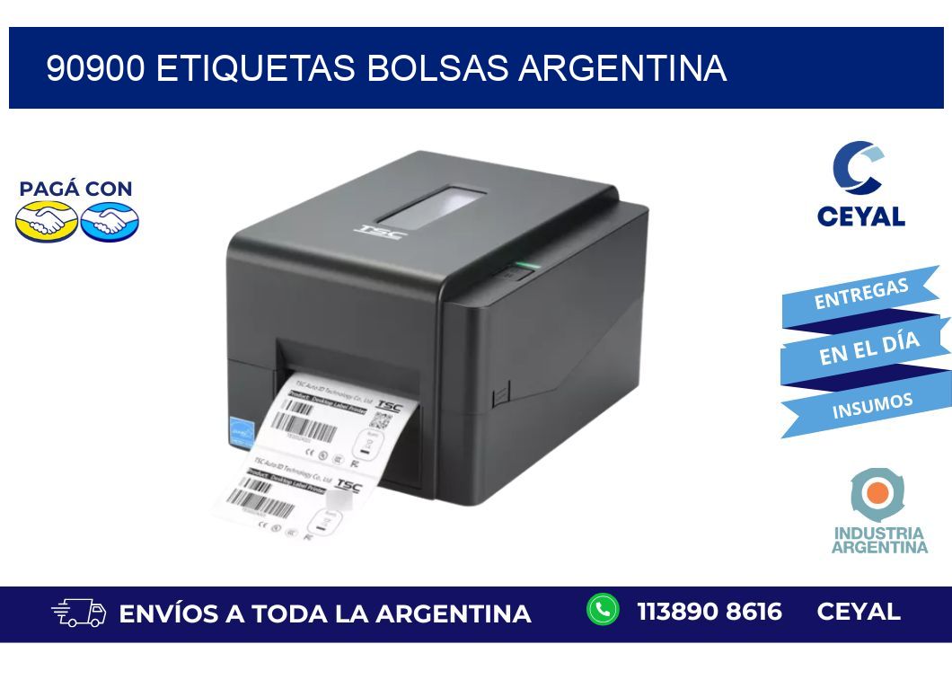90900 ETIQUETAS BOLSAS ARGENTINA