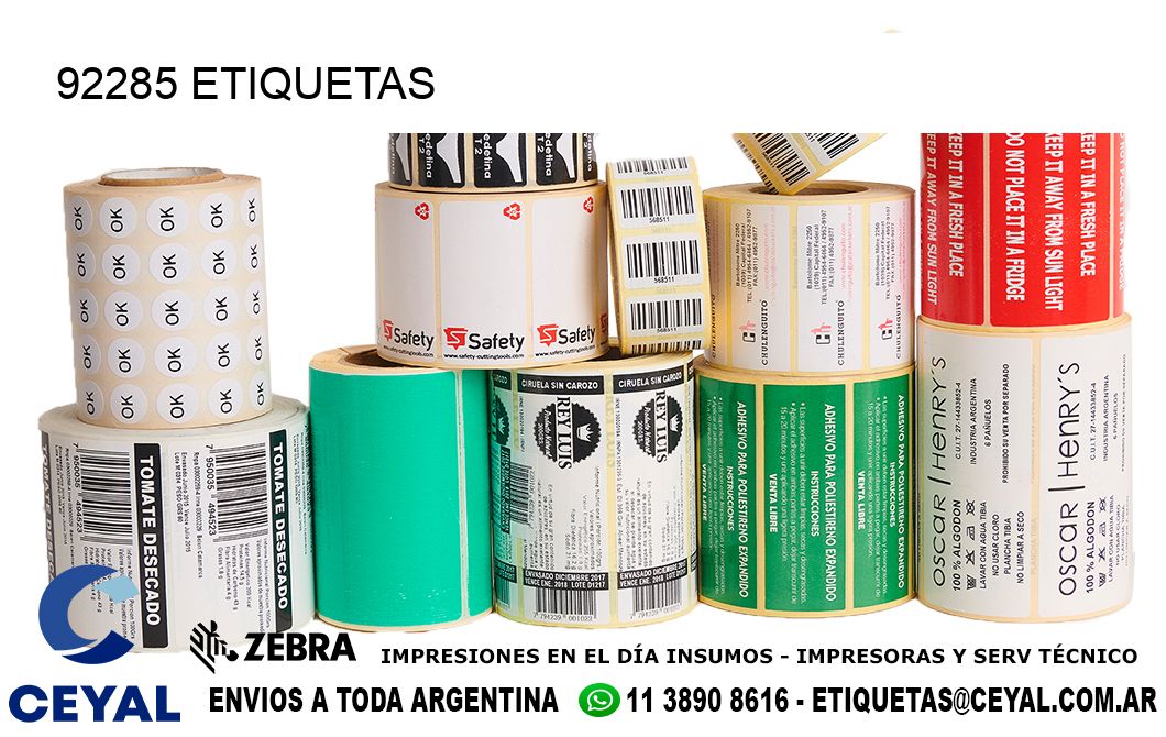 92285 ETIQUETAS