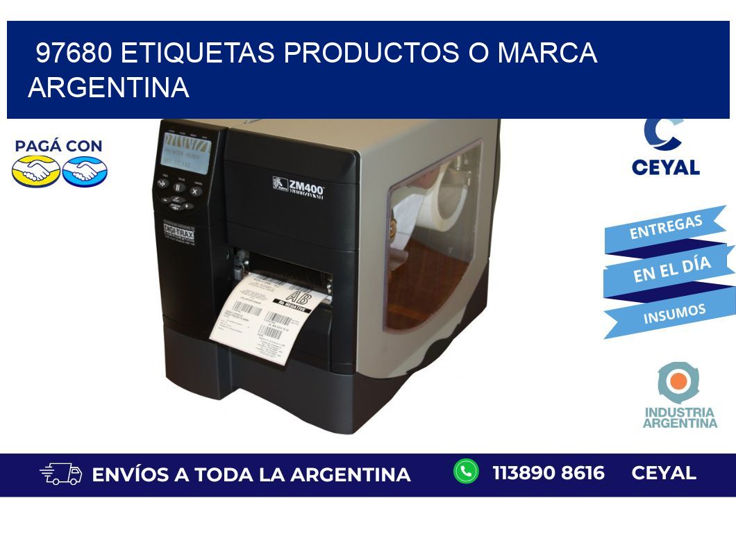 97680 ETIQUETAS PRODUCTOS O MARCA ARGENTINA