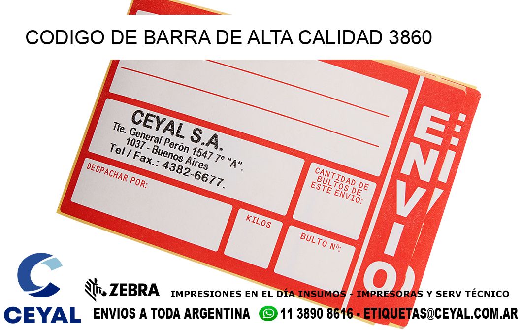 CODIGO DE BARRA DE ALTA CALIDAD 3860