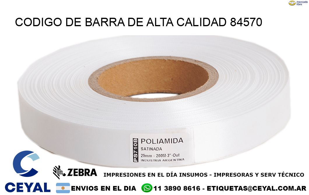 CODIGO DE BARRA DE ALTA CALIDAD 84570