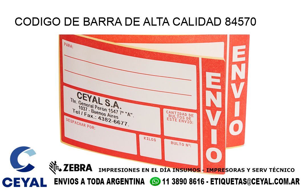 CODIGO DE BARRA DE ALTA CALIDAD 84570