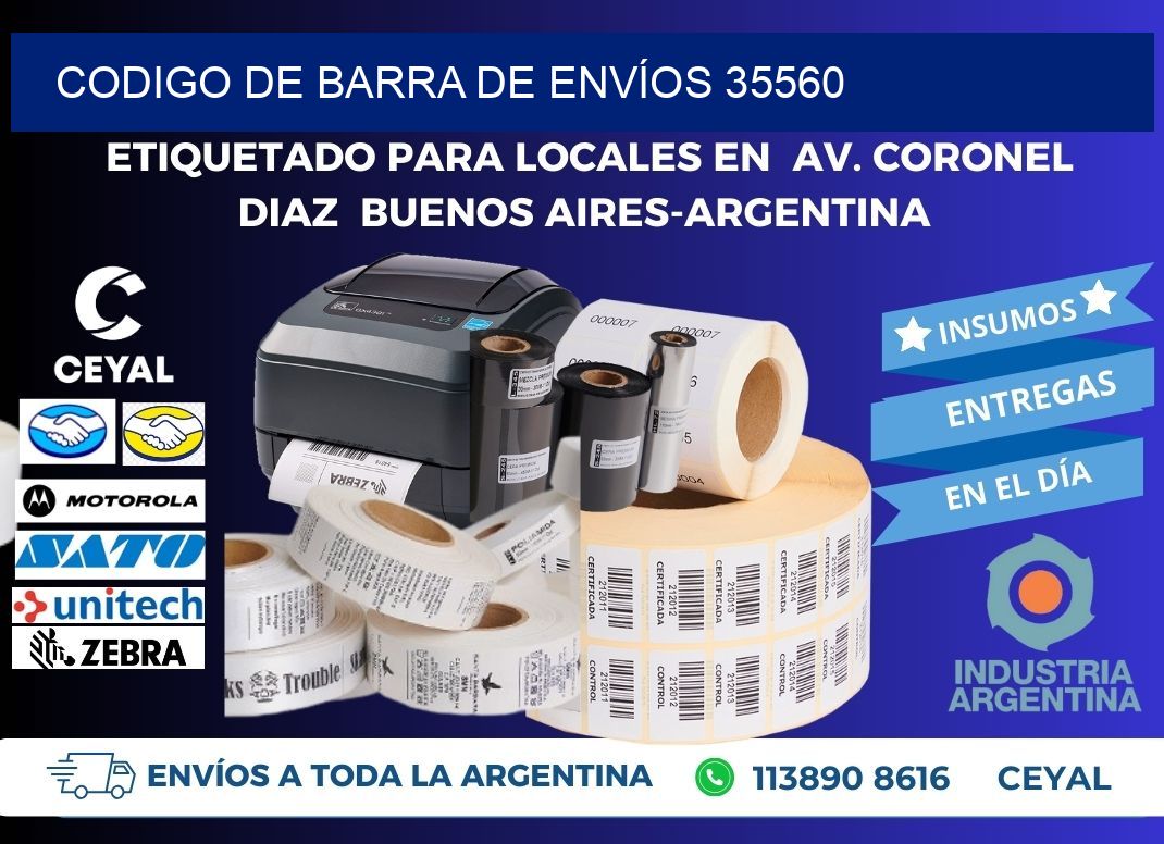 CODIGO DE BARRA DE ENVÍOS 35560
