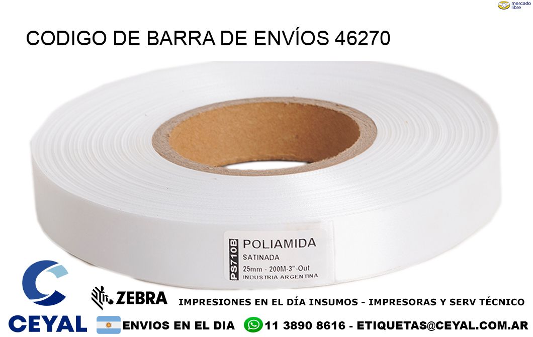 CODIGO DE BARRA DE ENVÍOS 46270