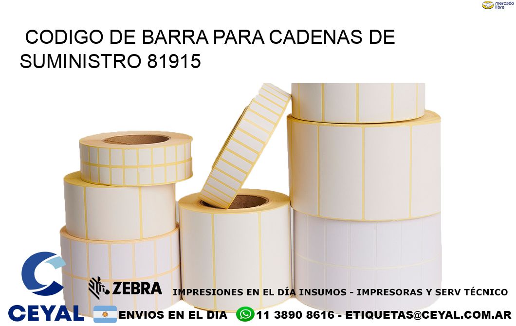 CODIGO DE BARRA PARA CADENAS DE SUMINISTRO 81915