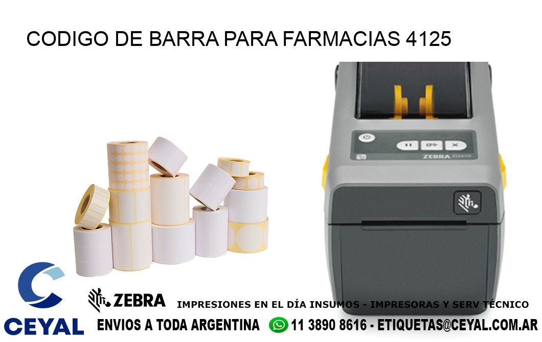 CODIGO DE BARRA PARA FARMACIAS 4125
