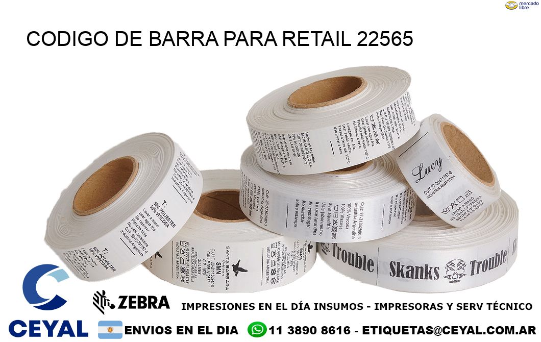 CODIGO DE BARRA PARA RETAIL 22565