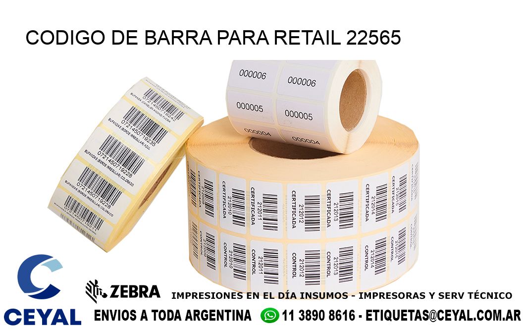 CODIGO DE BARRA PARA RETAIL 22565
