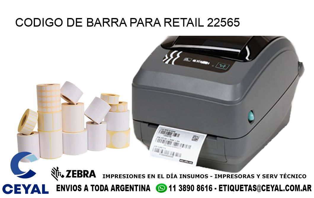 CODIGO DE BARRA PARA RETAIL 22565