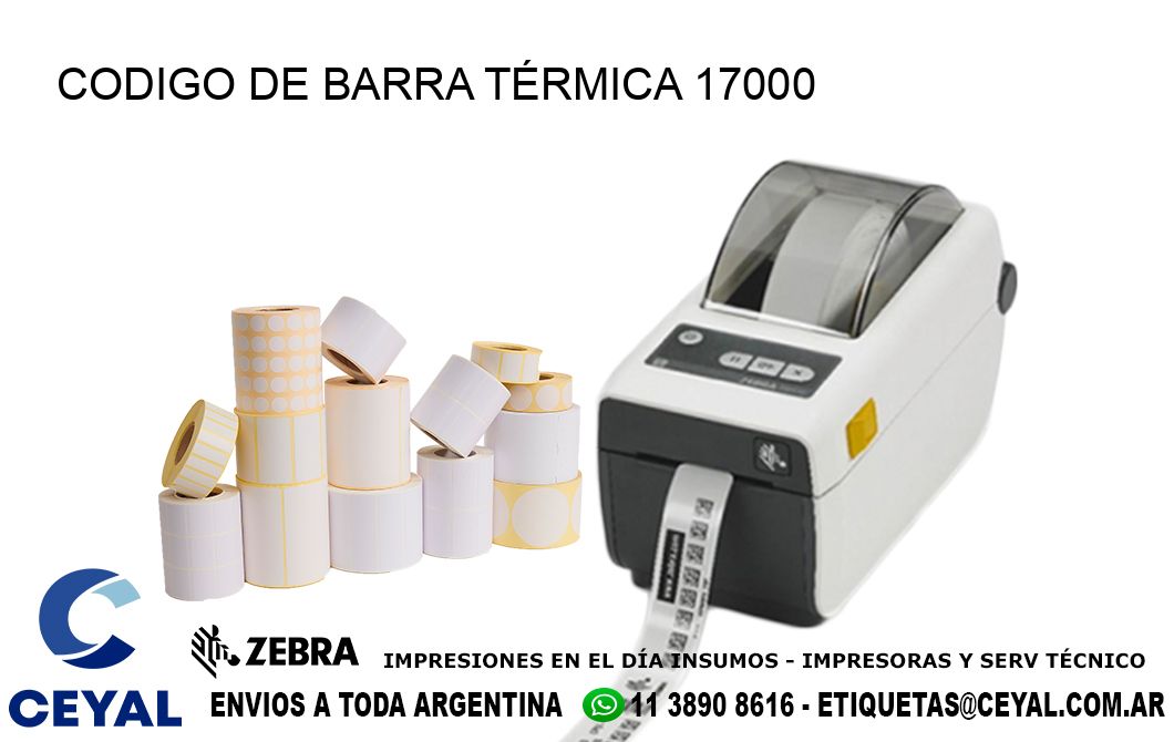 CODIGO DE BARRA TÉRMICA 17000