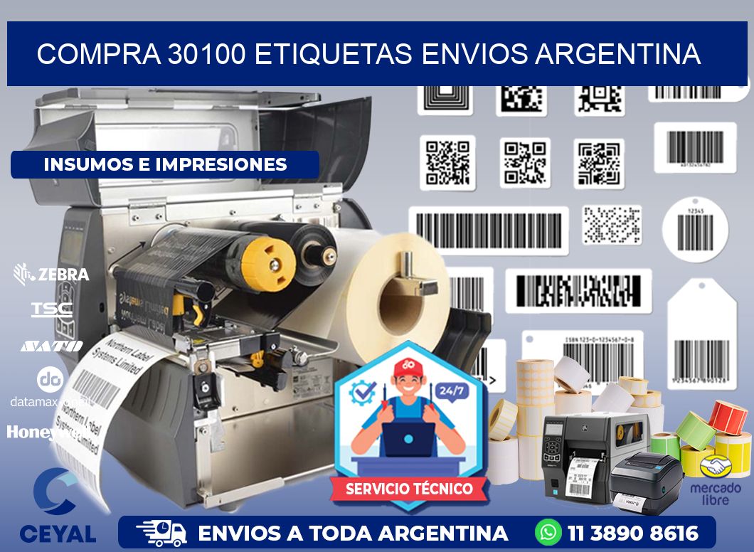 COMPRA 30100 ETIQUETAS ENVIOS ARGENTINA