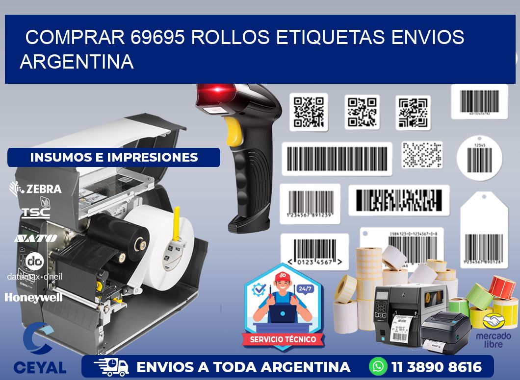 COMPRAR 69695 ROLLOS ETIQUETAS ENVIOS ARGENTINA