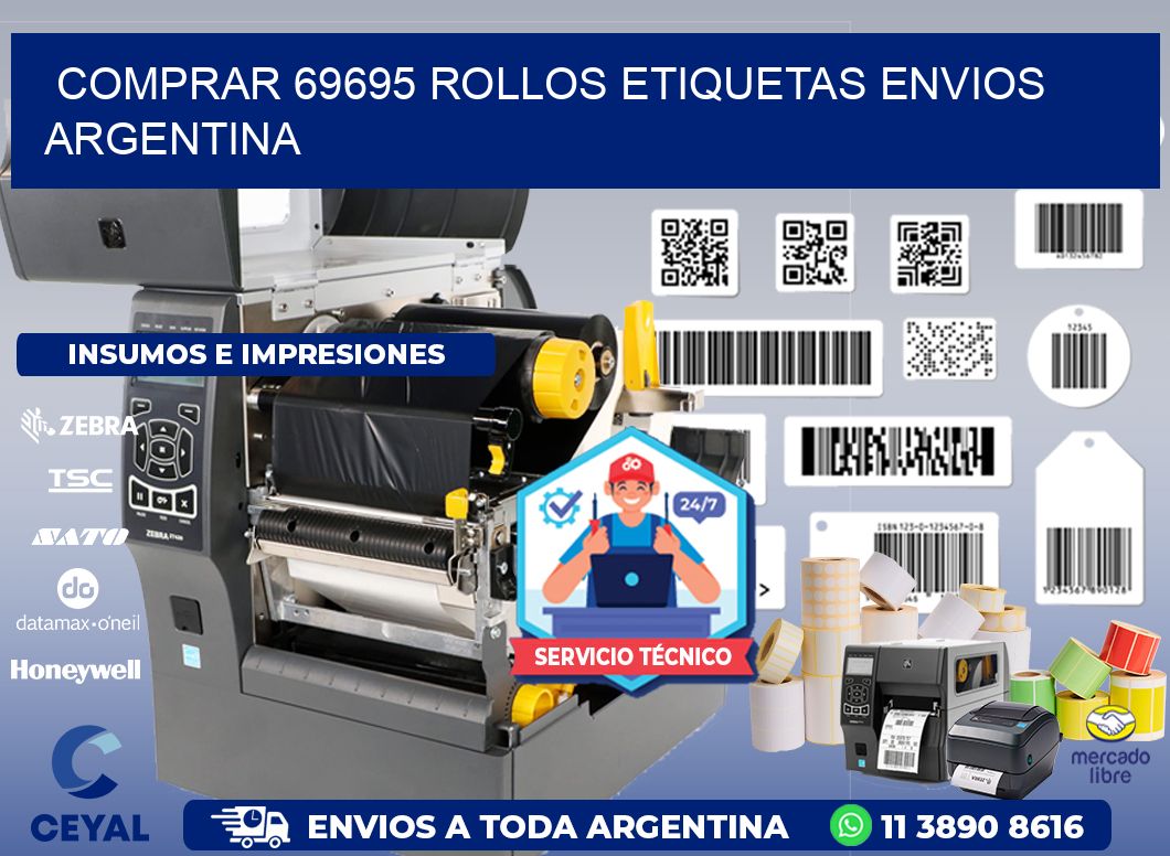 COMPRAR 69695 ROLLOS ETIQUETAS ENVIOS ARGENTINA