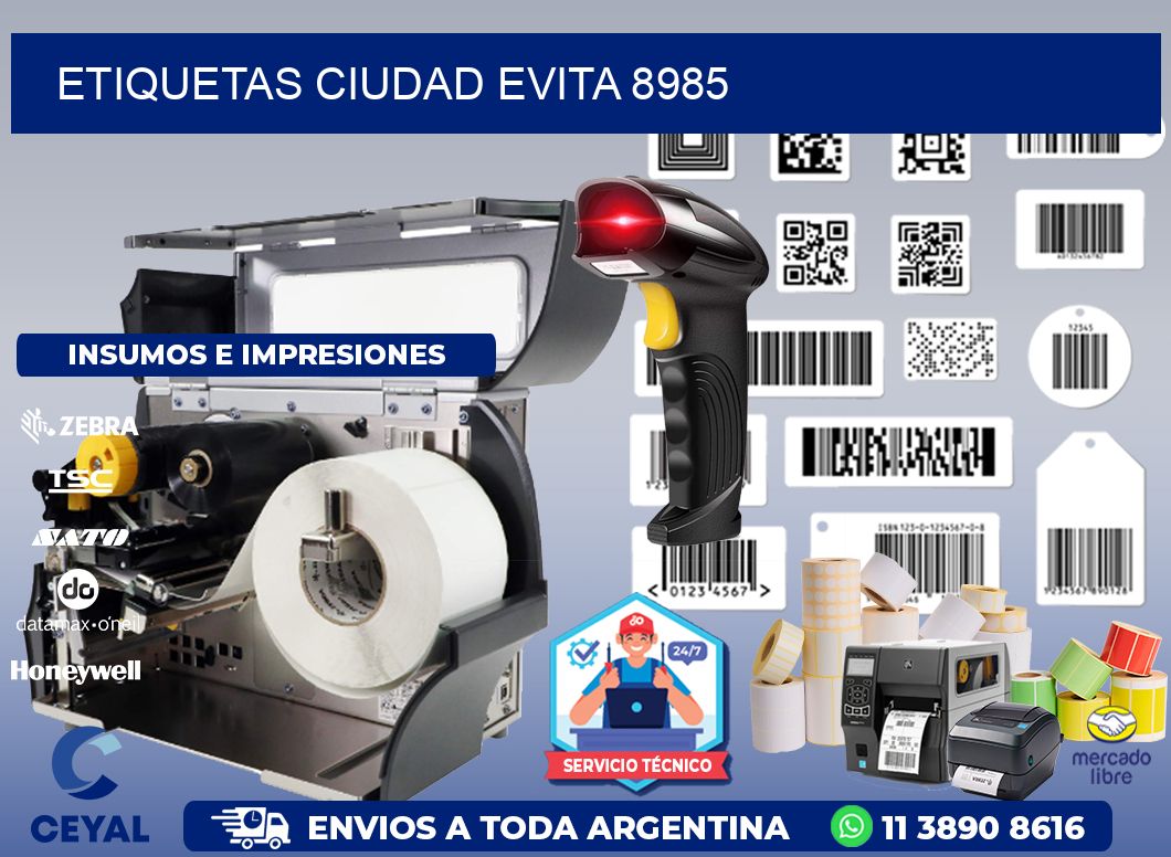 ETIQUETAS CIUDAD EVITA 8985