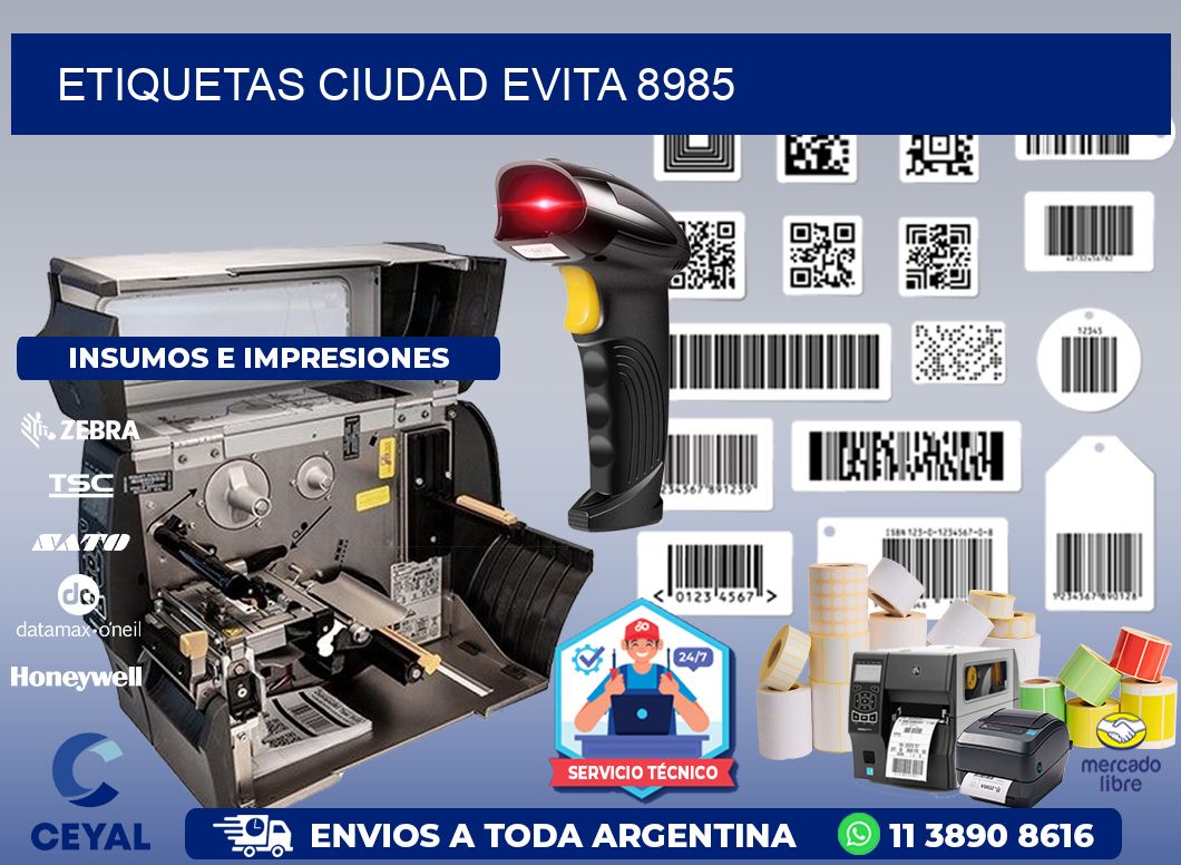 ETIQUETAS CIUDAD EVITA 8985