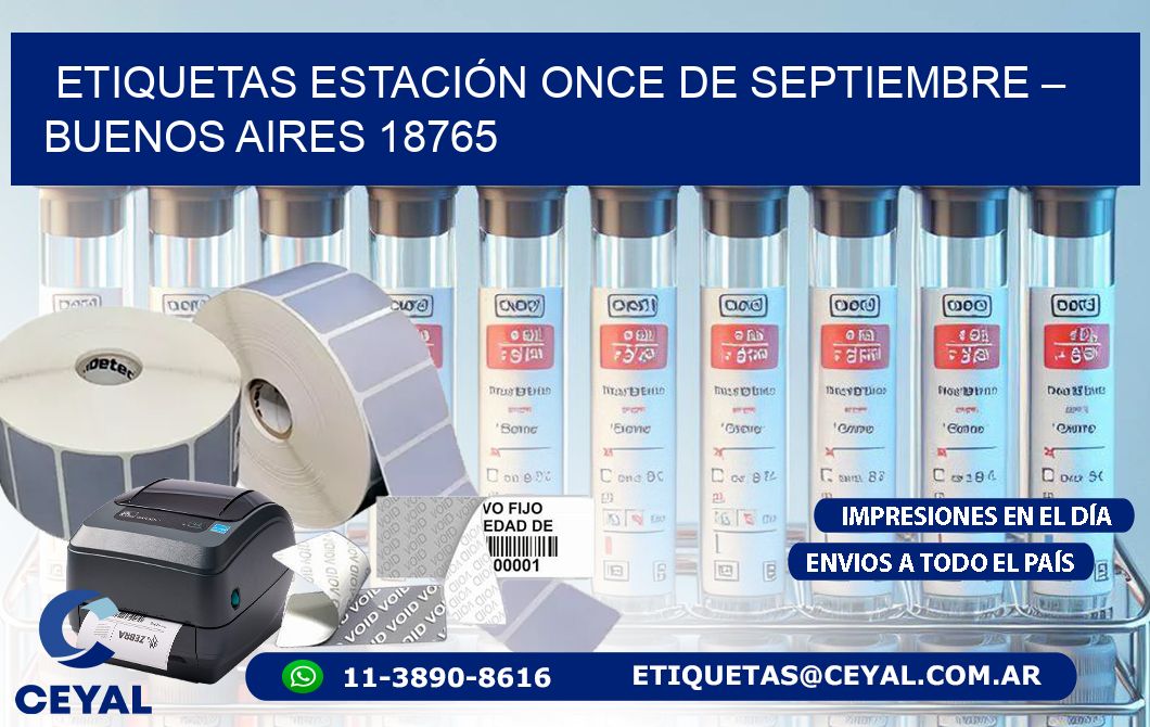 ETIQUETAS ESTACIÓN ONCE DE SEPTIEMBRE – BUENOS AIRES 18765