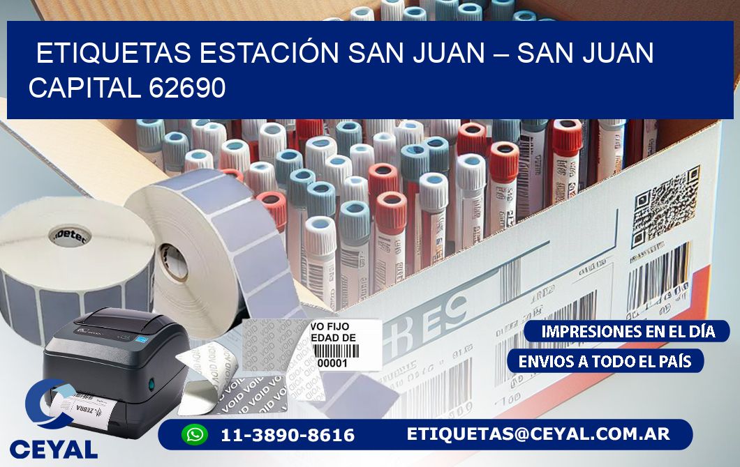 ETIQUETAS ESTACIÓN SAN JUAN – SAN JUAN CAPITAL 62690