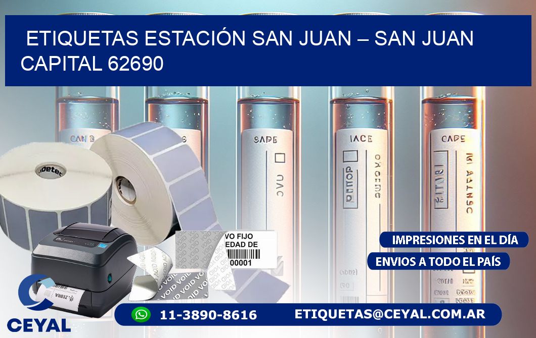 ETIQUETAS ESTACIÓN SAN JUAN – SAN JUAN CAPITAL 62690