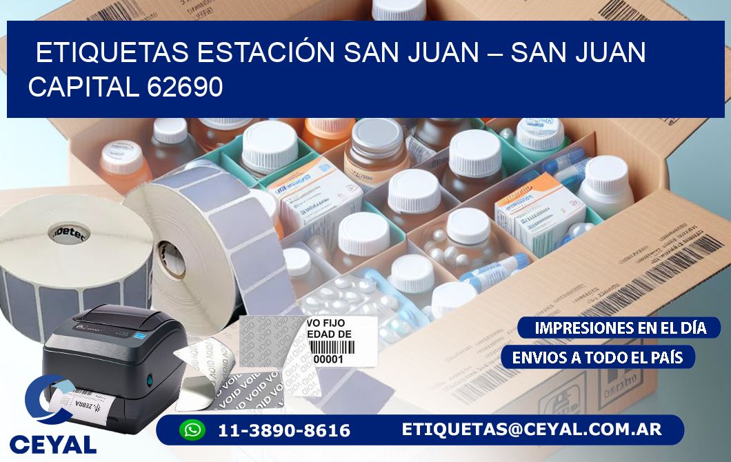 ETIQUETAS ESTACIÓN SAN JUAN – SAN JUAN CAPITAL 62690