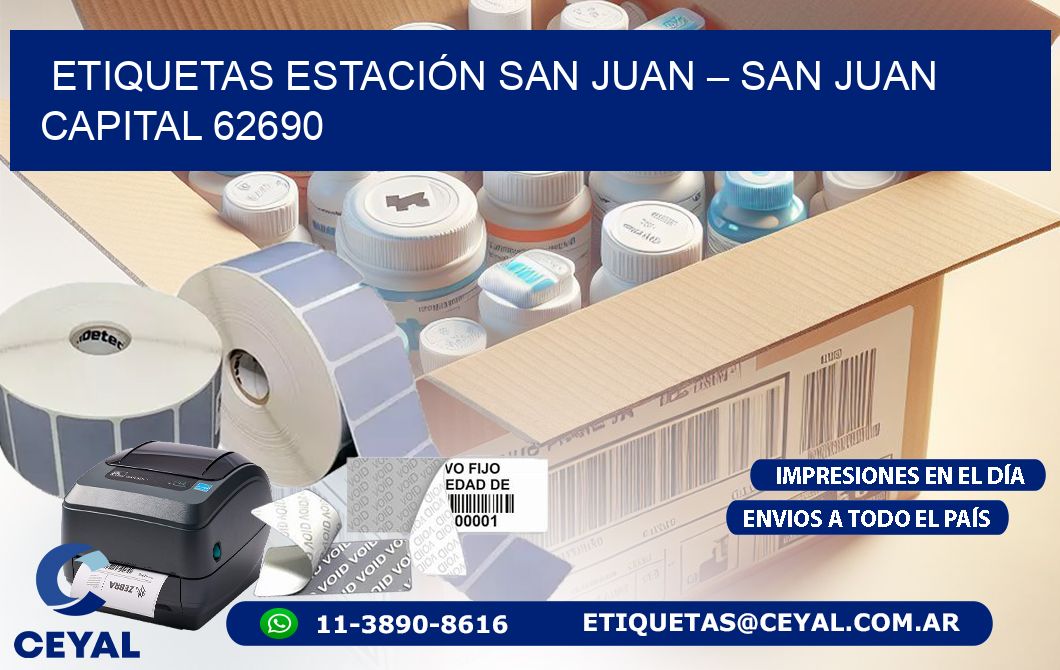 ETIQUETAS ESTACIÓN SAN JUAN – SAN JUAN CAPITAL 62690
