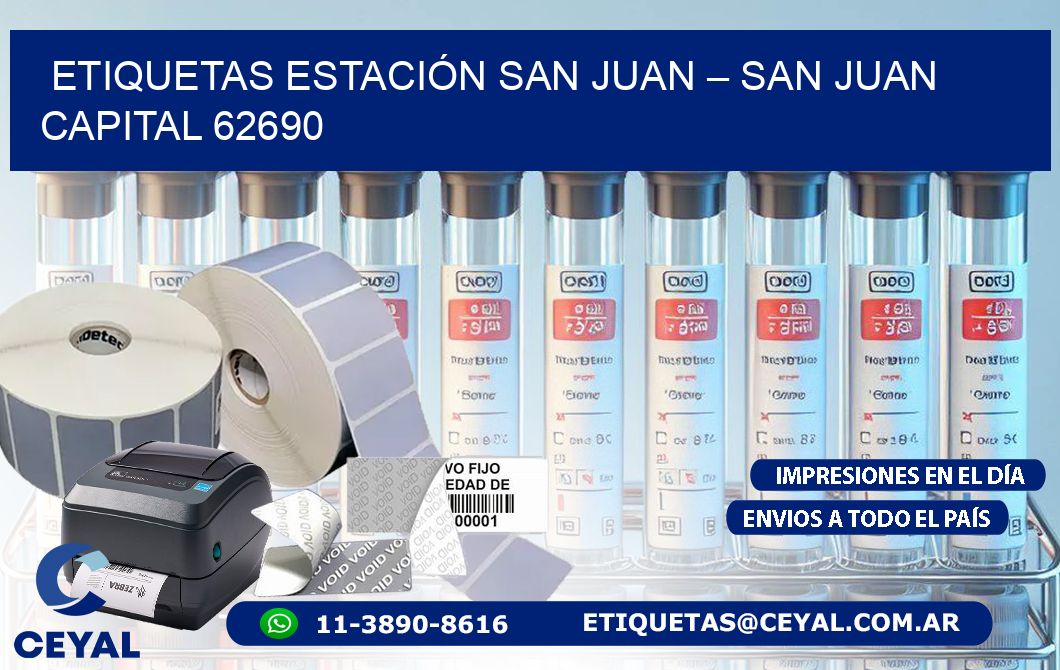 ETIQUETAS ESTACIÓN SAN JUAN – SAN JUAN CAPITAL 62690