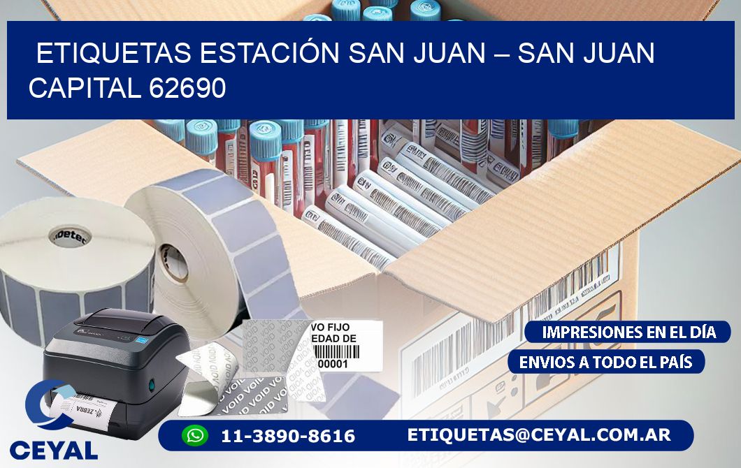 ETIQUETAS ESTACIÓN SAN JUAN – SAN JUAN CAPITAL 62690