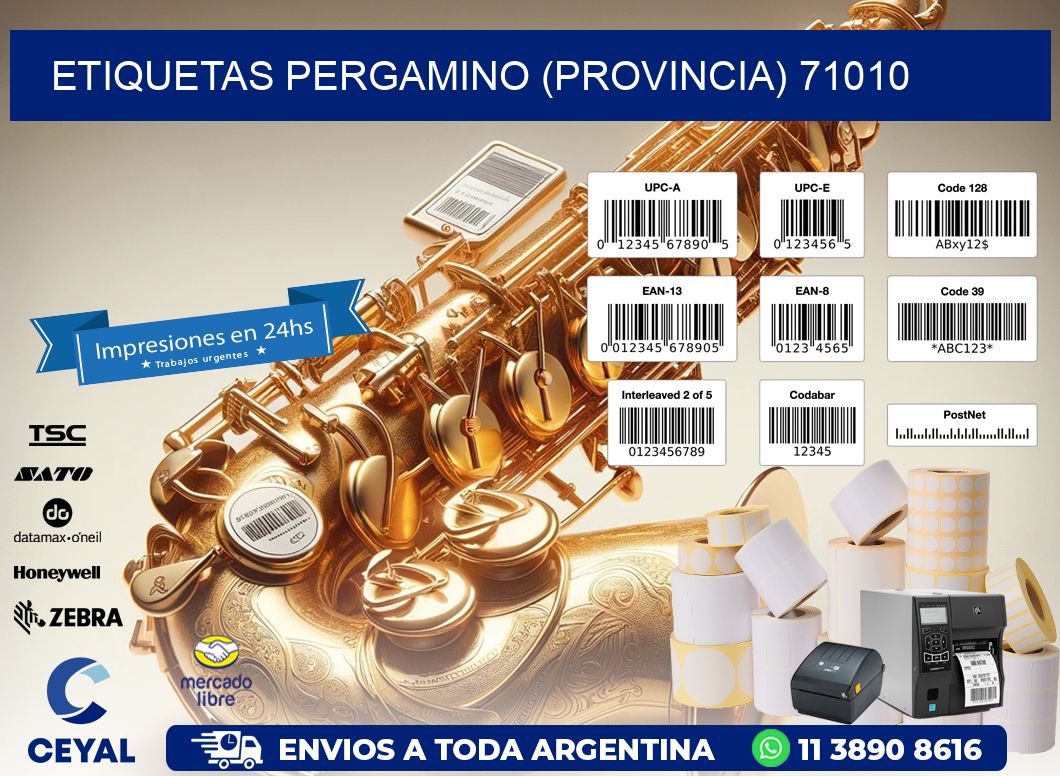 ETIQUETAS PERGAMINO (PROVINCIA) 71010