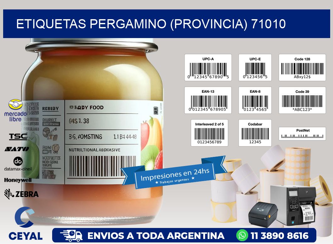 ETIQUETAS PERGAMINO (PROVINCIA) 71010