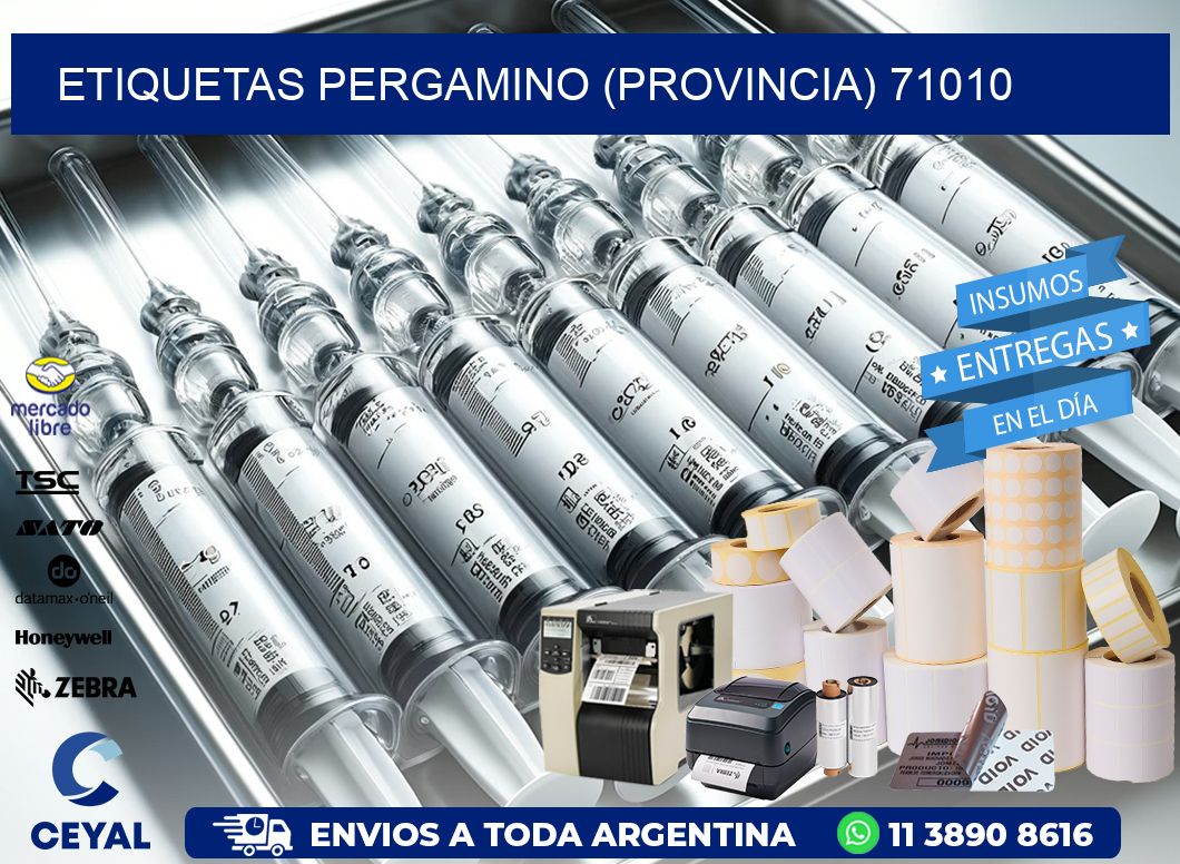 ETIQUETAS PERGAMINO (PROVINCIA) 71010