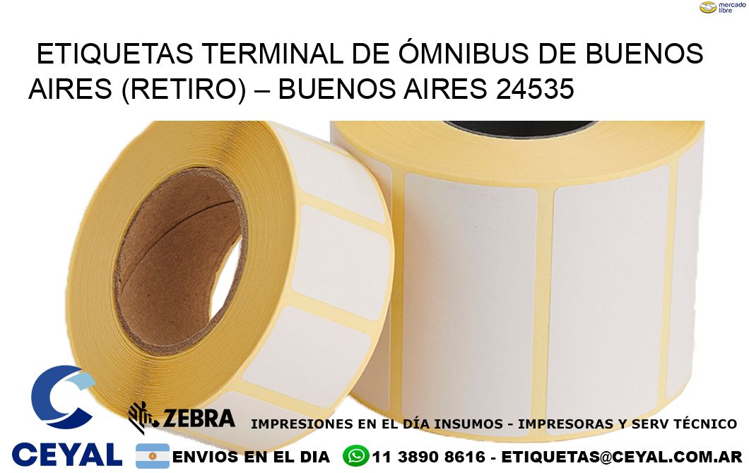 ETIQUETAS TERMINAL DE ÓMNIBUS DE BUENOS AIRES (RETIRO) – BUENOS AIRES 24535