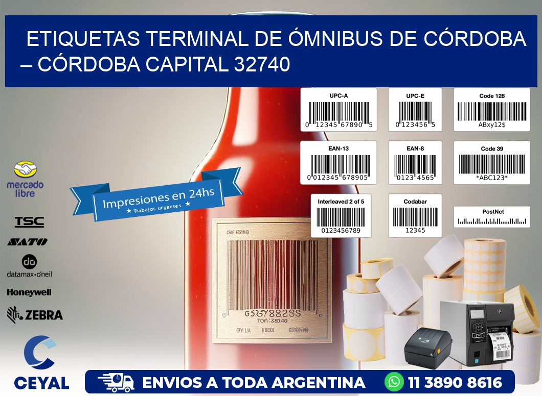 ETIQUETAS TERMINAL DE ÓMNIBUS DE CÓRDOBA – CÓRDOBA CAPITAL 32740