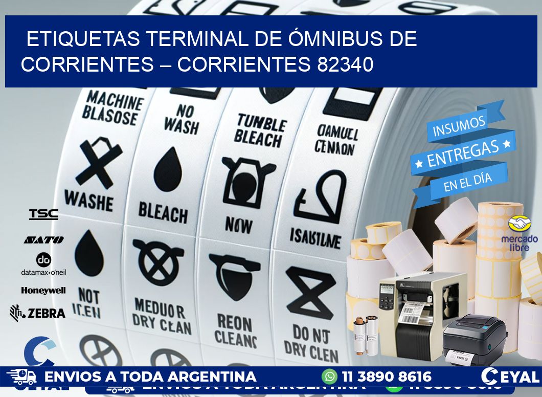 ETIQUETAS TERMINAL DE ÓMNIBUS DE CORRIENTES – CORRIENTES 82340