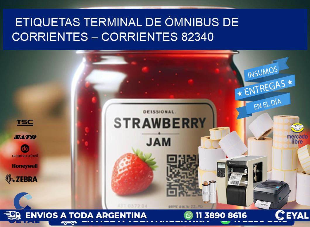 ETIQUETAS TERMINAL DE ÓMNIBUS DE CORRIENTES – CORRIENTES 82340
