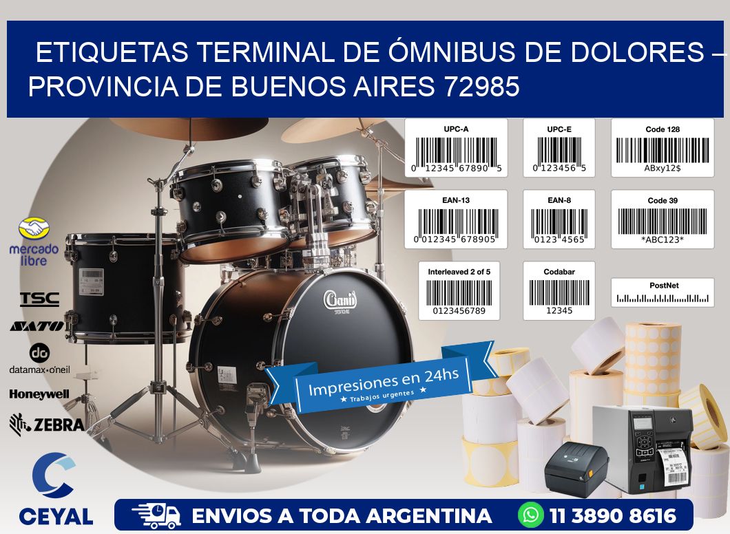 ETIQUETAS TERMINAL DE ÓMNIBUS DE DOLORES – PROVINCIA DE BUENOS AIRES 72985