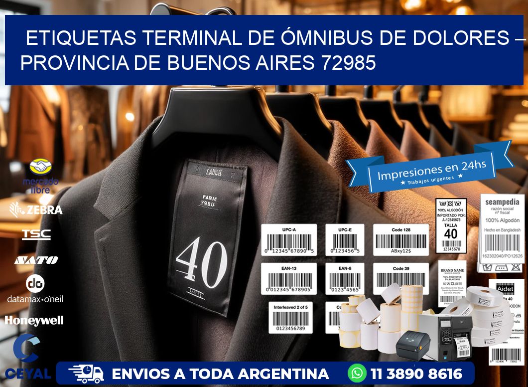 ETIQUETAS TERMINAL DE ÓMNIBUS DE DOLORES – PROVINCIA DE BUENOS AIRES 72985